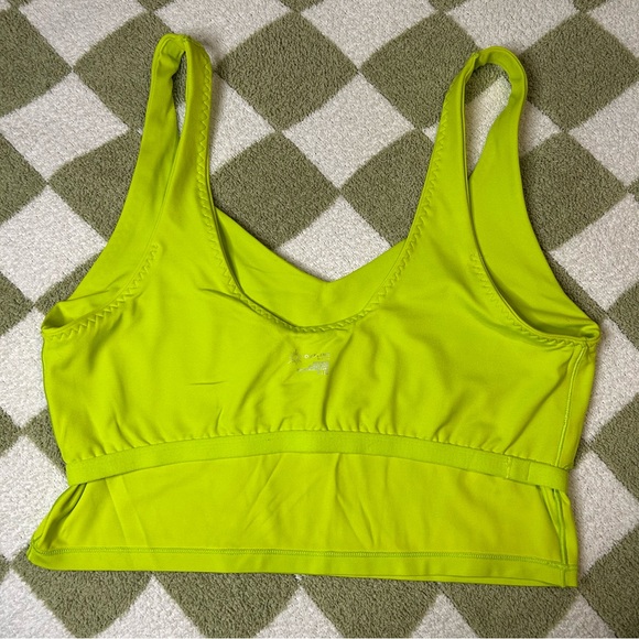 OFFLINE by Aerie Real Me Low Key Longline Sports Bra in Lime Slush - Picture 4 of 9